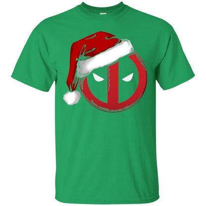 Christmas T-shirt Marvel Deadpool Icon Santa Hat Christmas Graphic Irish Green