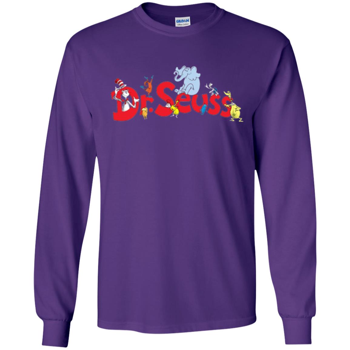 Dr. Seuss Family National Wear Red Day T-shirt Purple