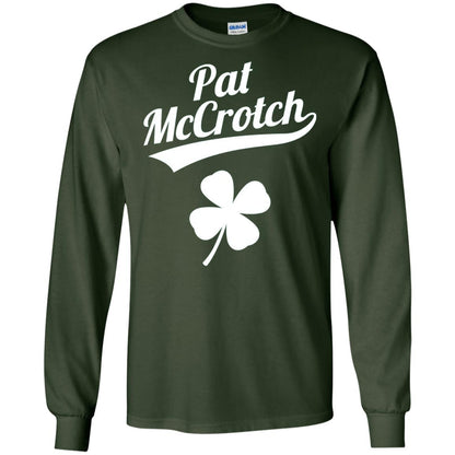 Funny Pat Mccrotch St. Patricks Shamrock T-shirt Forest Green
