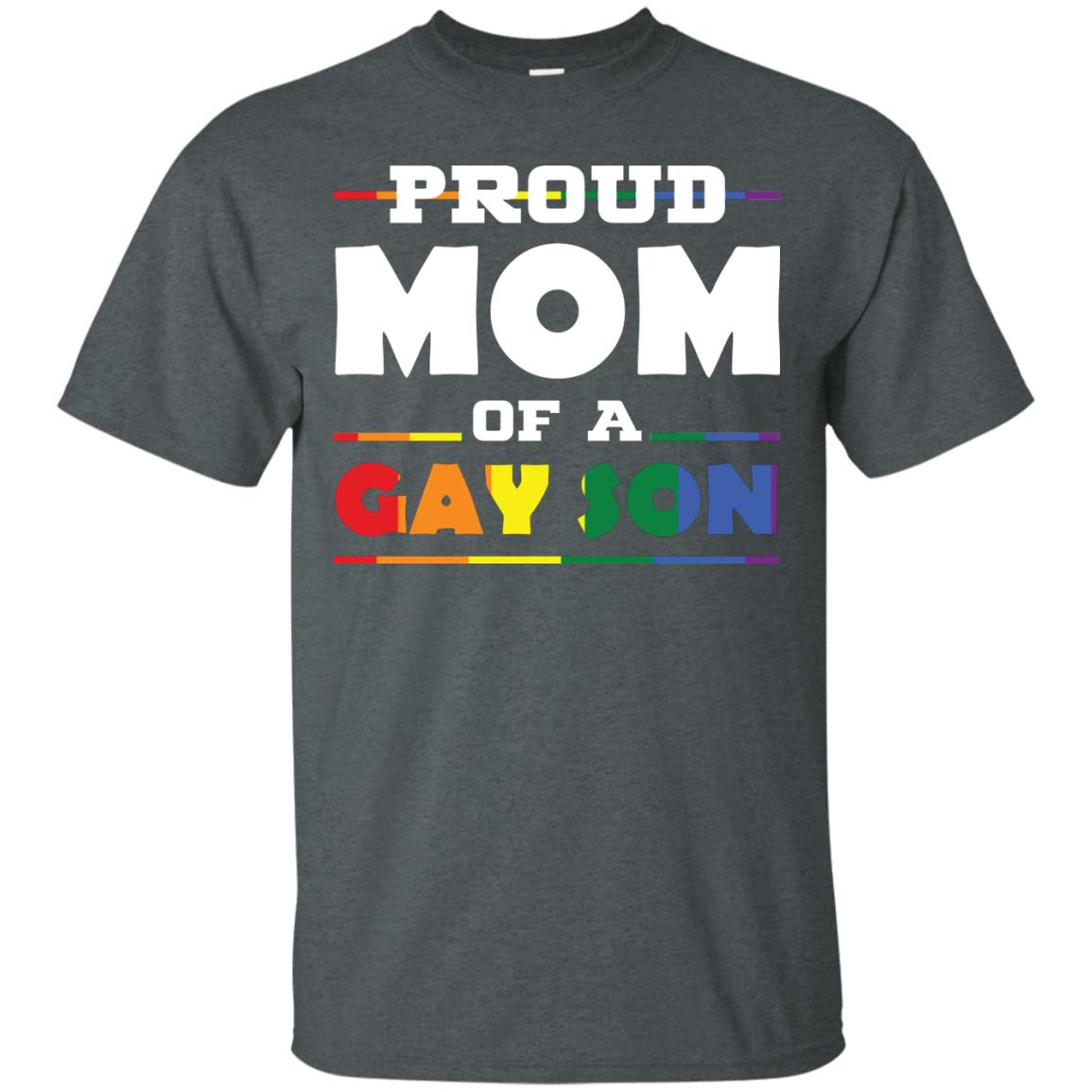 Proud Mom Of A Gay Son Mom Supports Gay Pride 2018 Shirt Dark Heather