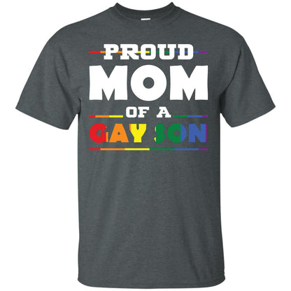 Proud Mom Of A Gay Son Mom Supports Gay Pride 2018 Shirt Dark Heather