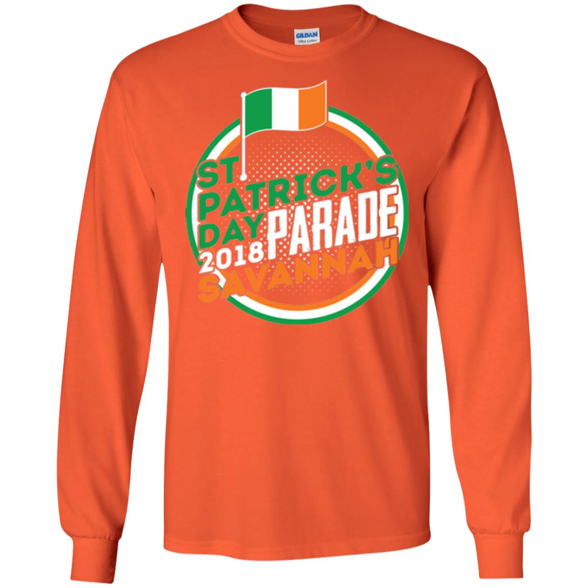 Parade Savannah 2018 Ireland Flag St. Patrick_s Day T-shirt Orange