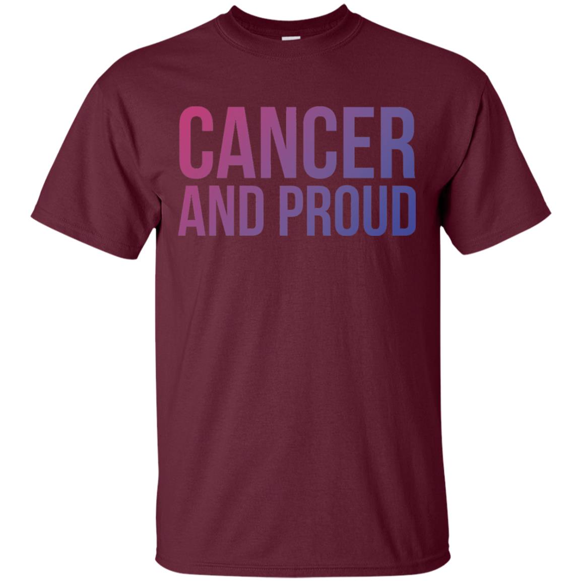 Cancer And Proud Lgbt Gear Bi Flag Gradient Shirt Maroon