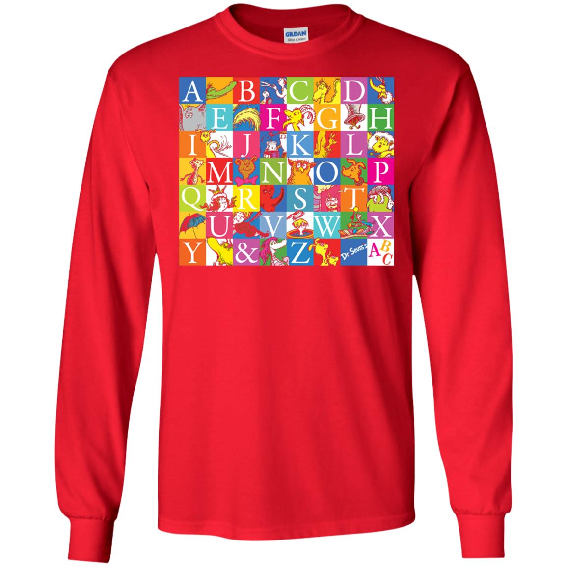Dr. Seuss A To Z Gift Shirt For Funny Man Red