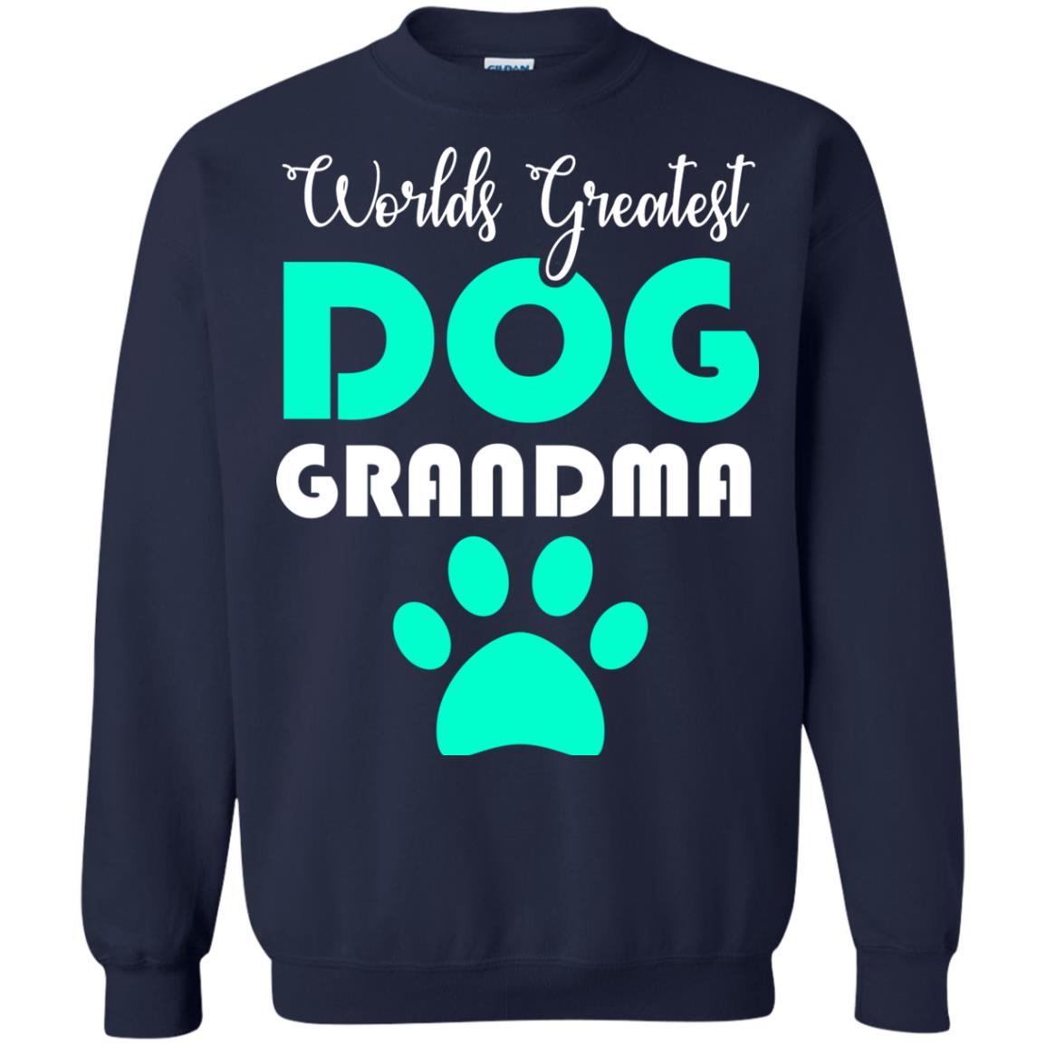 Worlds Greatest Dog Grandma Gift Shirt For Nana Navy