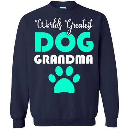 Worlds Greatest Dog Grandma Gift Shirt For Nana Navy