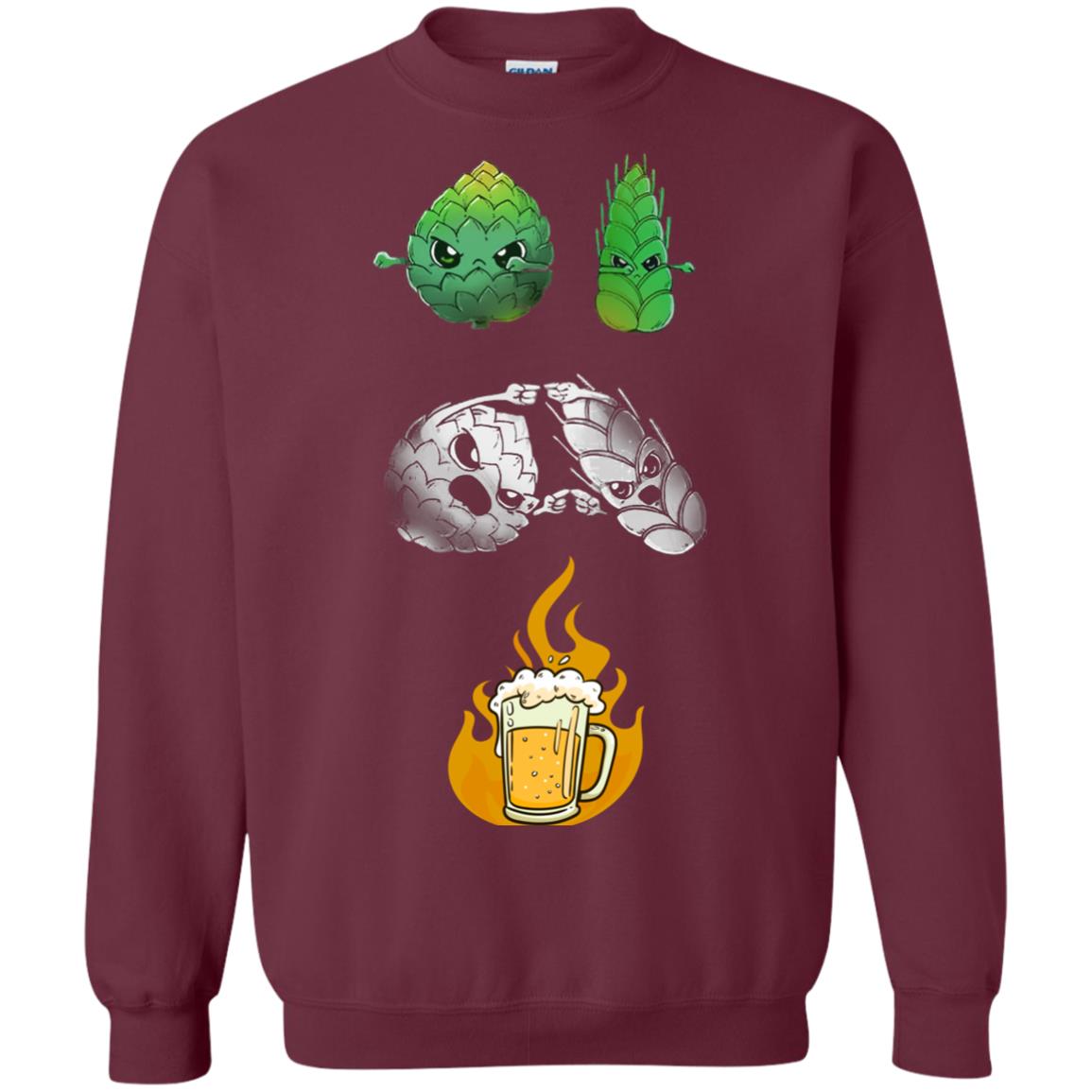 Beer Lover T-shirt Beer Fusion Flags Maroon