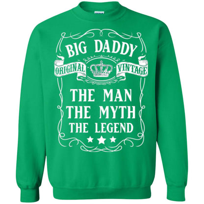 Big Daddy Original Vintage The Man Myth Legend Grandfather T-shirt Irish Green