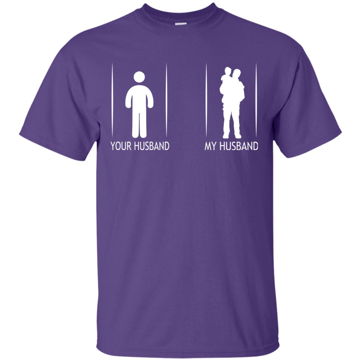 Your Husband My Husband With Baby Wife Shirt Purple