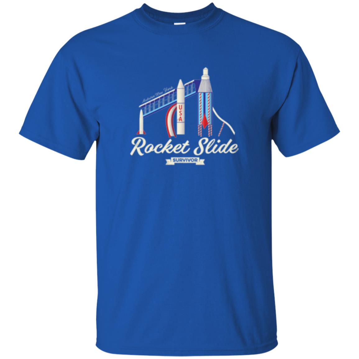 I Survived The Rocket Slide T-shirt Royal
