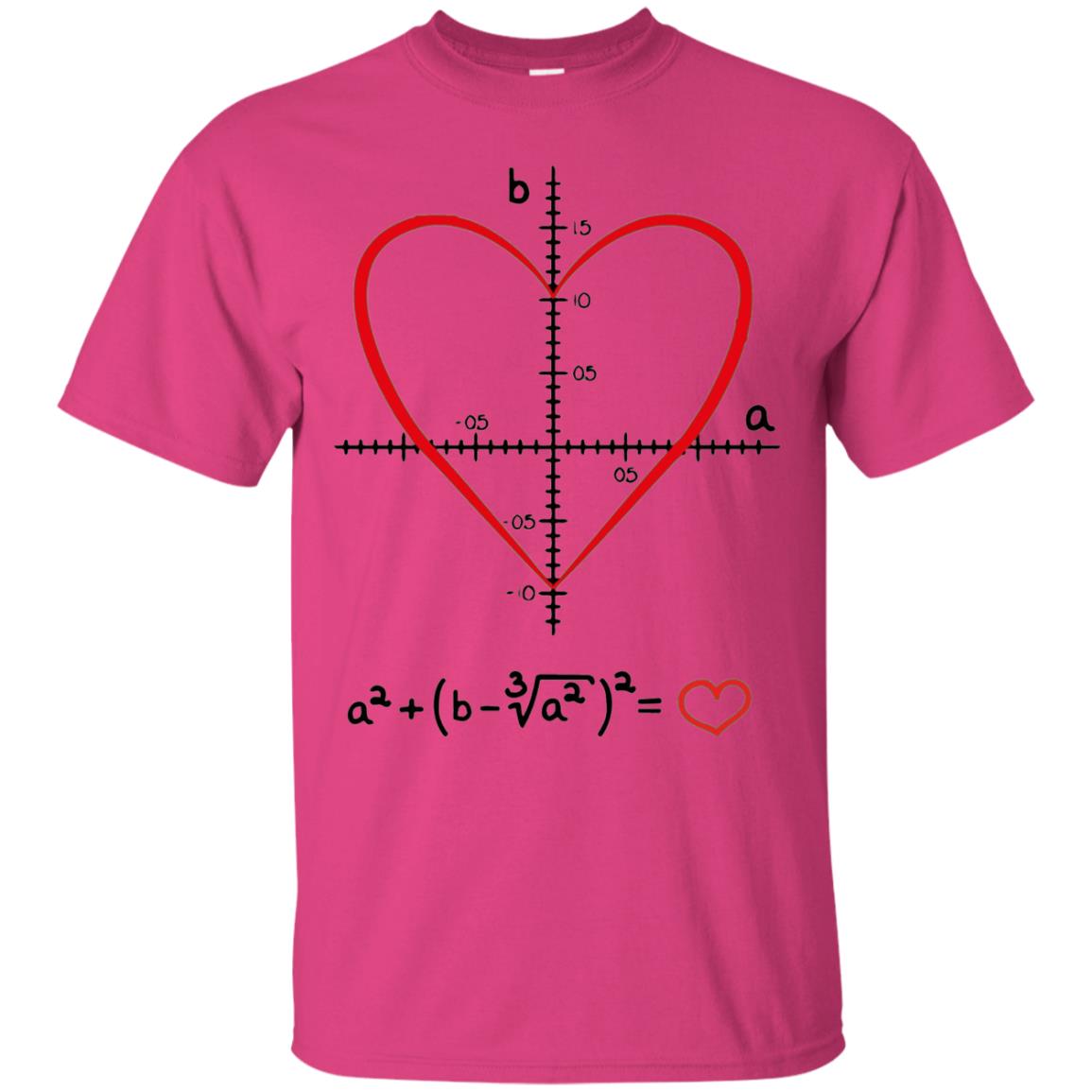 Valentines Day T-shirt Math Equation Cool Formula Geekiest Heart Heliconia