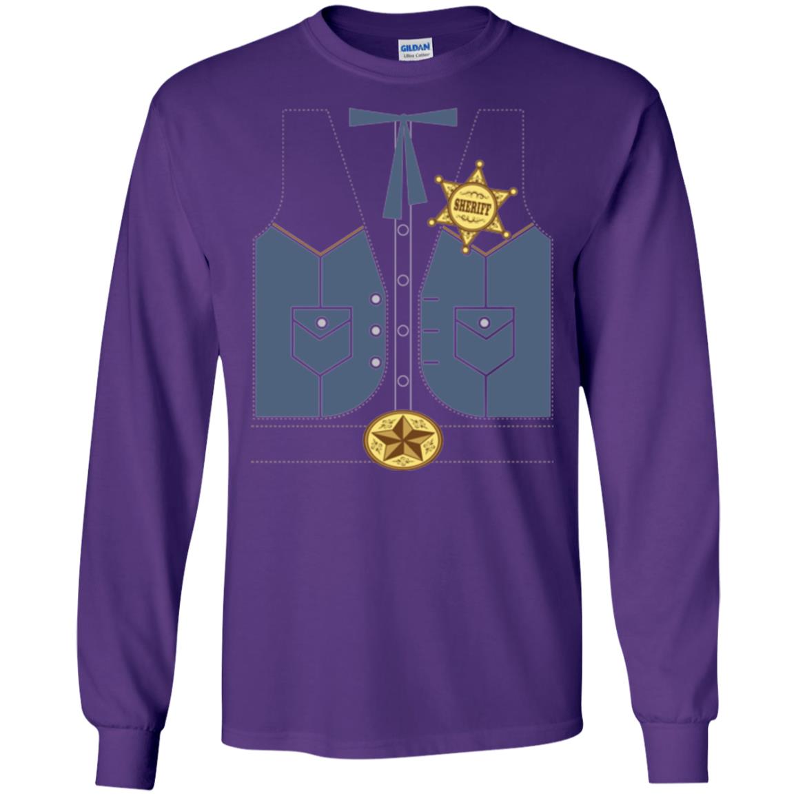 Western Cowboy Sheriff T-shirt Purple