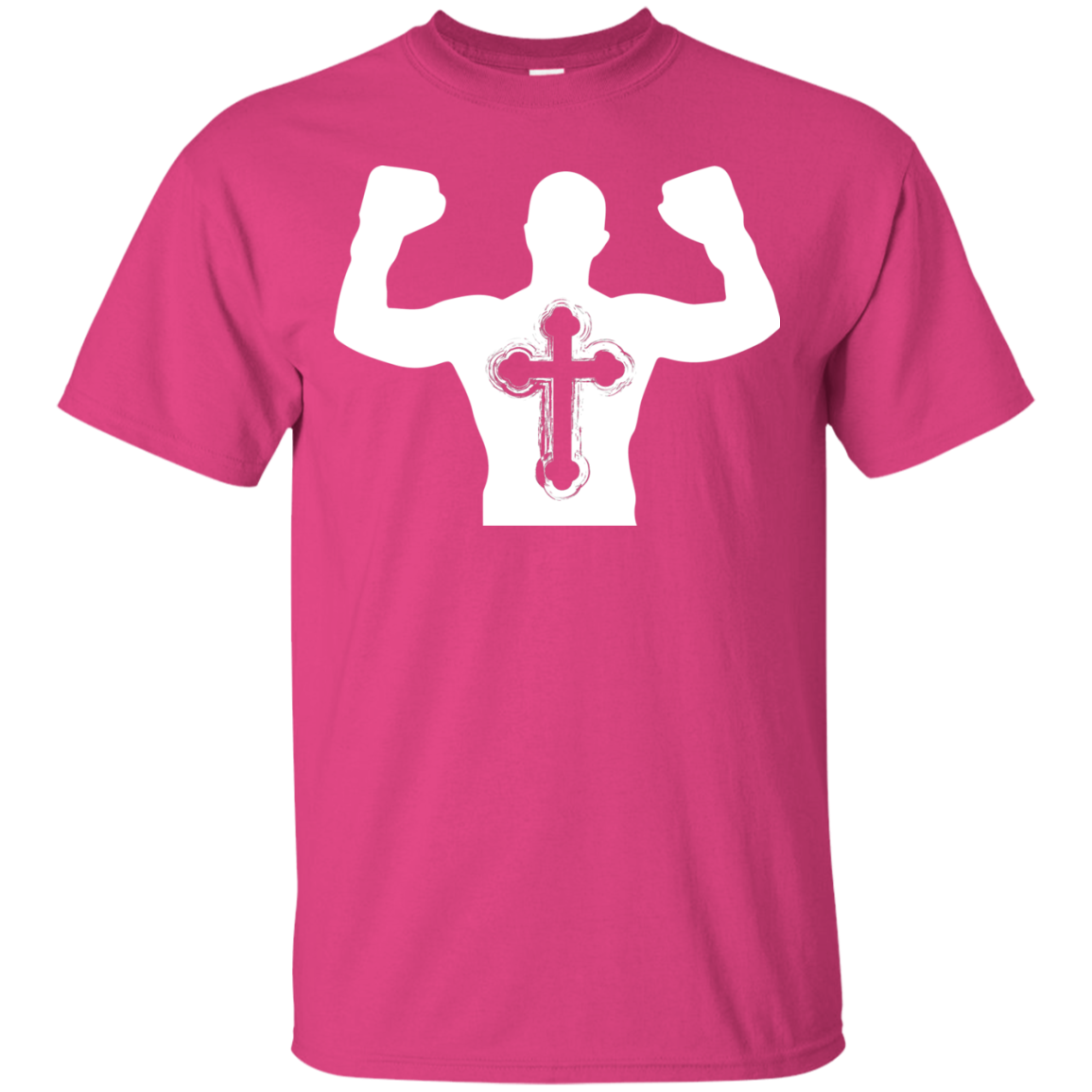Christian Gym Exercise Workout T-shirt Heliconia