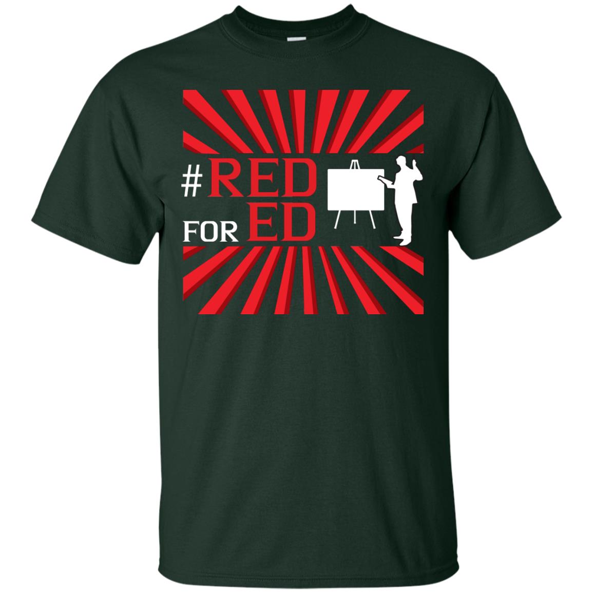 Hashtag Red For Ed Teachers Shirt Forest