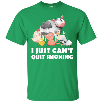 I Just Can_t Quit Smoking Smoke Meats And Bar-b-cue T-shirt Irish Green