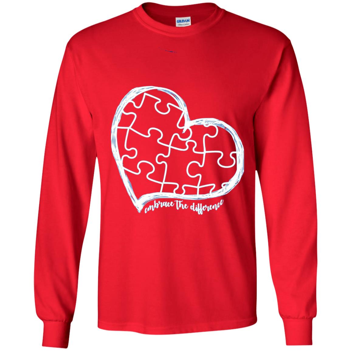 Autism Awareness Shirt Embrace Differences Red