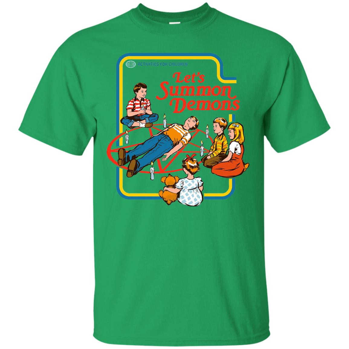 Let's Summon Demons Activities For Children Summon Satan T-shirt Irish Green