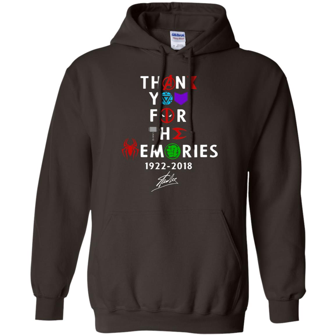 Thank You For The Memories Stan Lee Movie Hero Fan Shirt Dark Chocolate