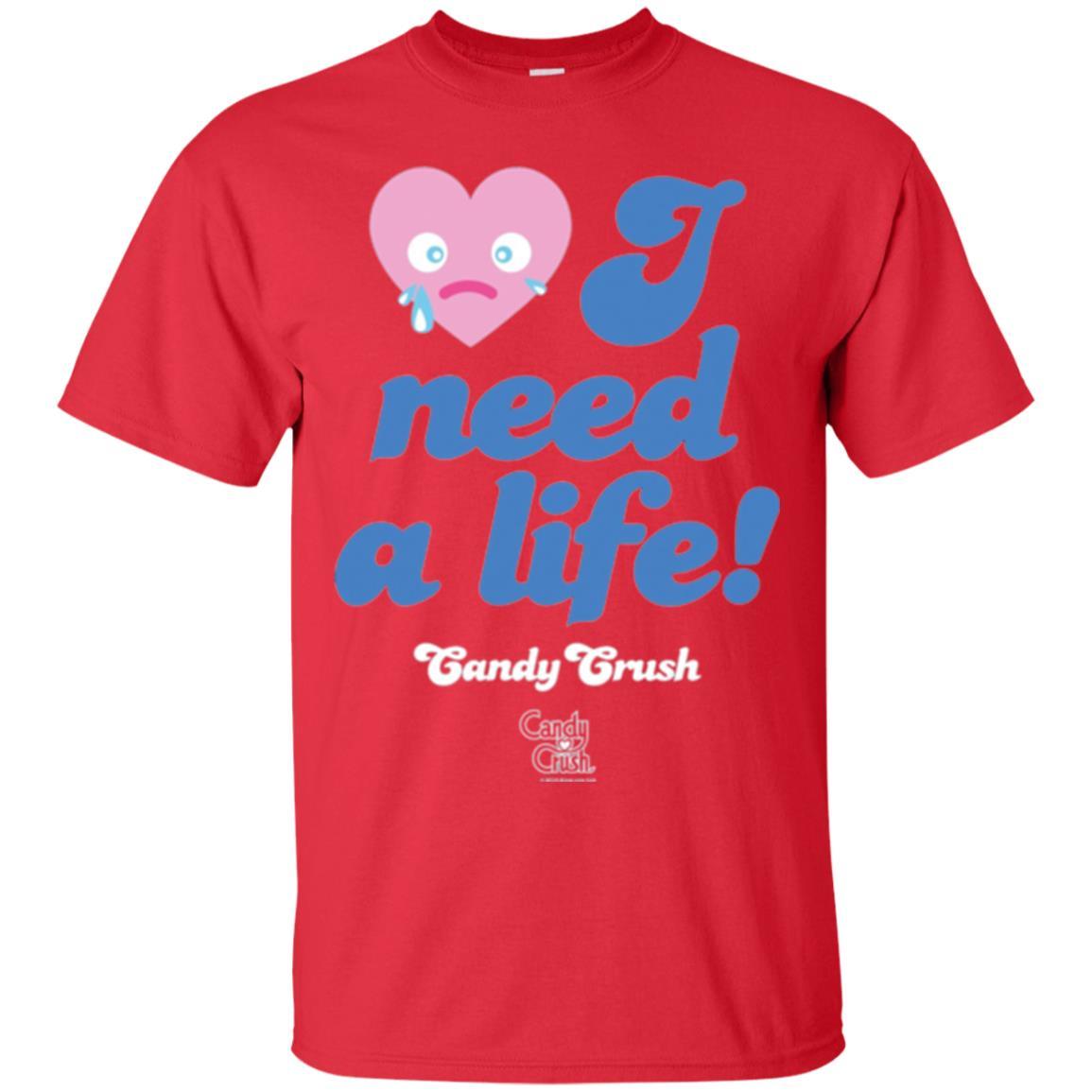 Gamer T-shirt I Need A Life T-shirt Red