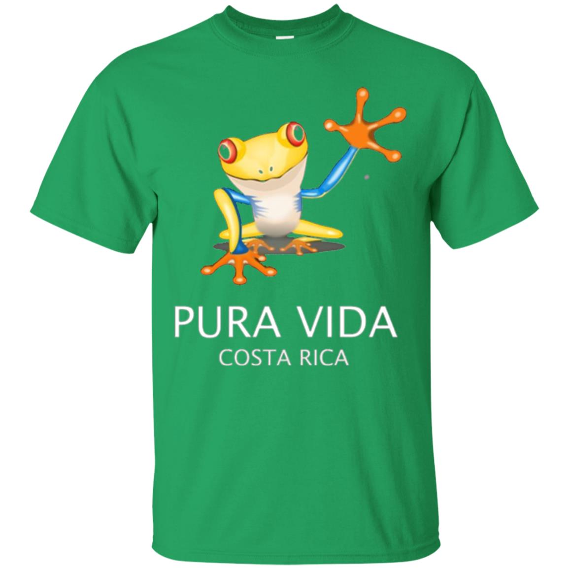 Tree Frog T-shirt Pura Vida Costa Rica T-shirt Irish Green