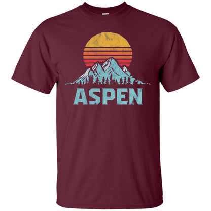 Aspen Mountain T-shirt Maroon