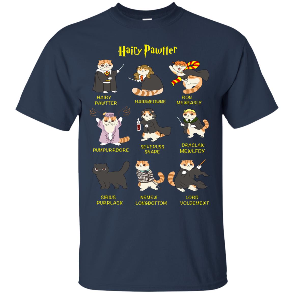 Hairy Pawtter Harry Potter Fan T-shirt Navy
