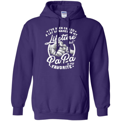 Papa T-shirt I_ve Been Called A Lot Of Names But Papa Is My Favorite Purple