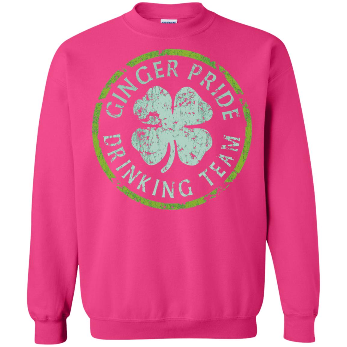 Funny Ginger Pride Drinking Team Irish T-shirt Heliconia