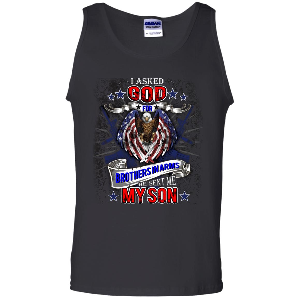 God Sent Me My Veteran Son Daddy T-shirt Black