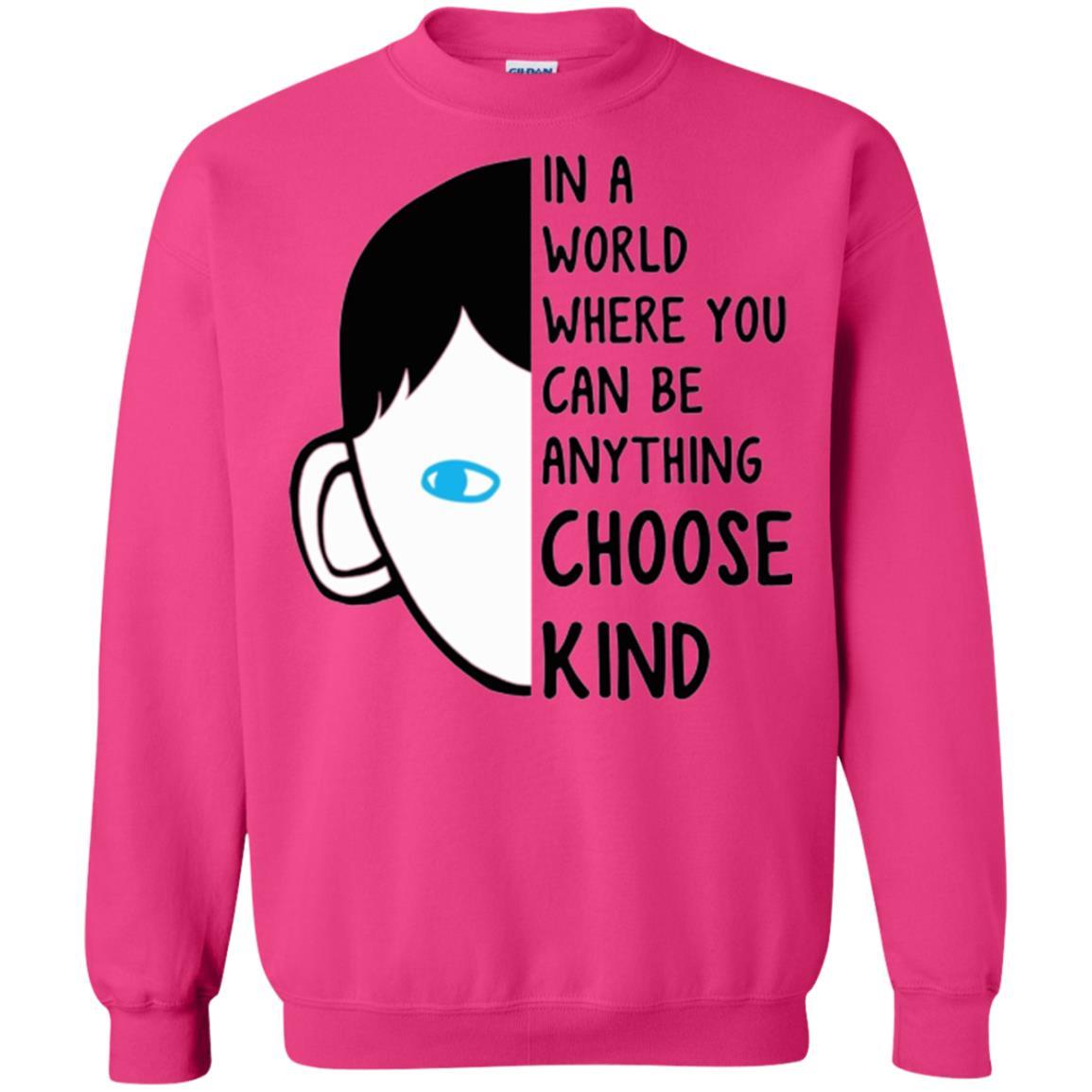Anti Bullying T-shirt In A World Where You Can Be Anything Choose Kind Heliconia