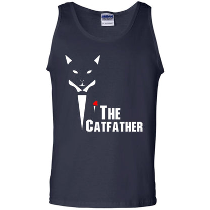 Cat Dad Lover T-shirt The Catfather T-shirt Navy