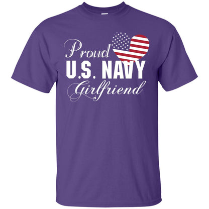 Pride U.s. Army Shirt Proud Navy Girlfriend Heart Purple
