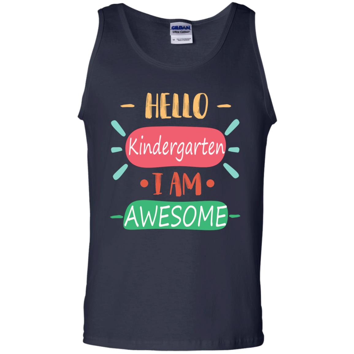 Hello Kindergarden Grade I Am Awesome Back To School First Day Of School Shirt Navy