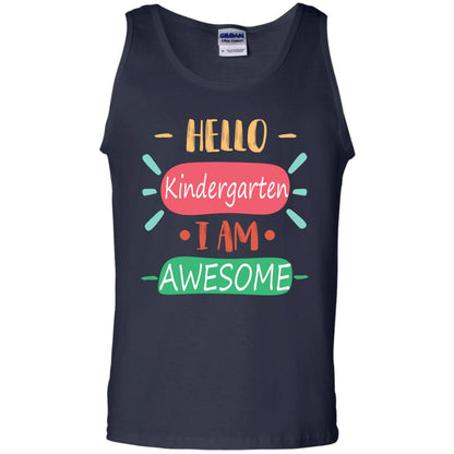 Hello Kindergarden Grade I Am Awesome Back To School First Day Of School Shirt Navy