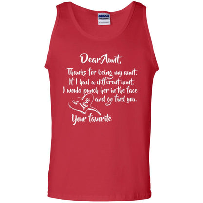 Family T-shirt Dear Aunt Thanks For Being My Aunt Red