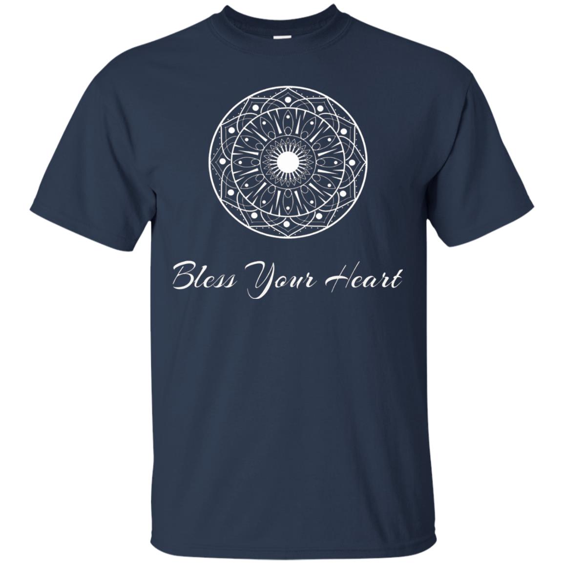 Bless Your Heart Mandala T-shirt Navy