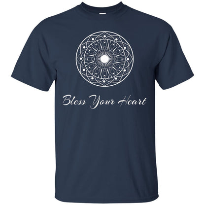 Bless Your Heart Mandala T-shirt Navy
