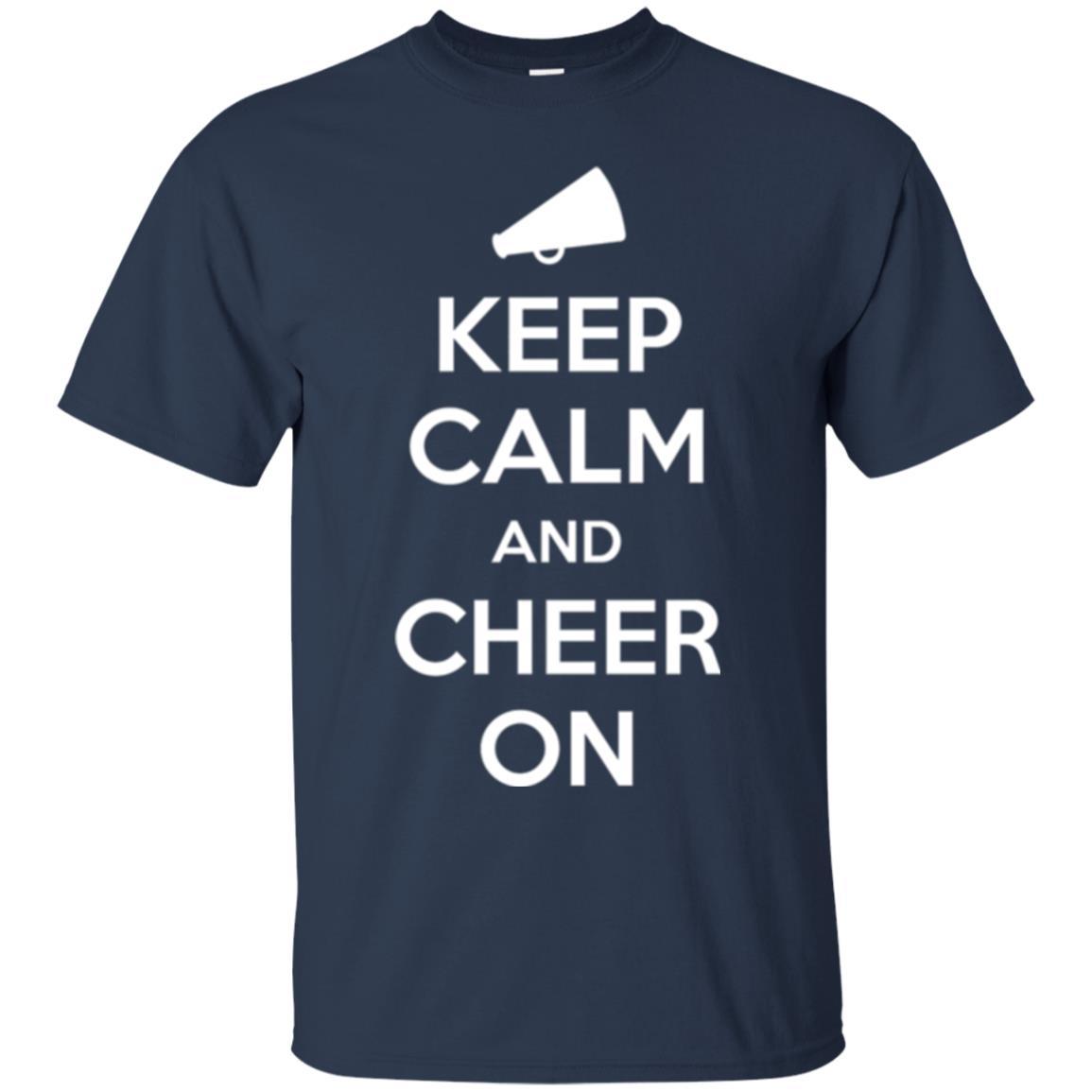 Cheerleader T-shirt Keep Calm And Cheer On Navy