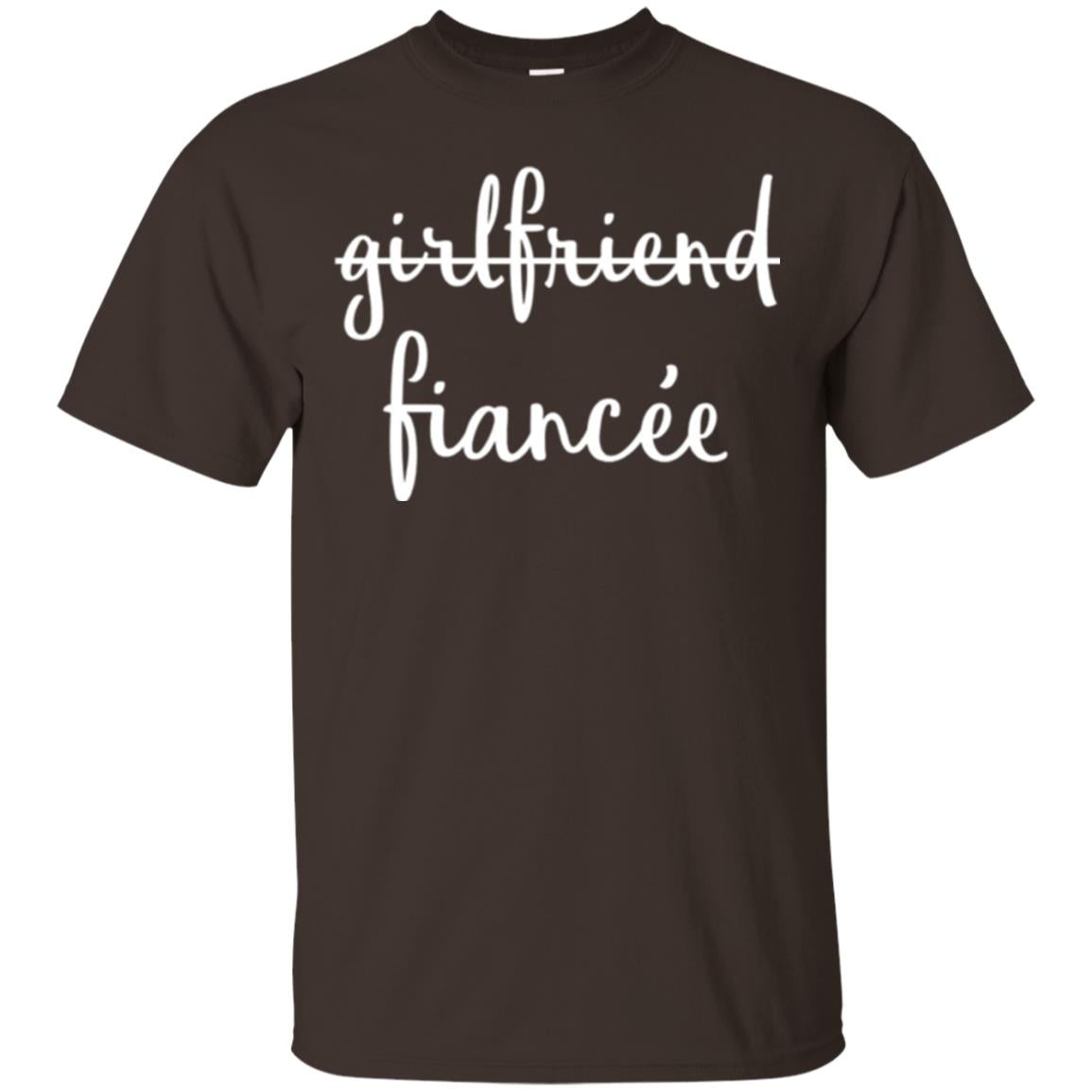 Fiance Engagement Party T-shirt Girlfriend Fiancee Dark Chocolate
