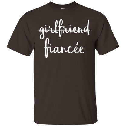 Fiance Engagement Party T-shirt Girlfriend Fiancee Dark Chocolate