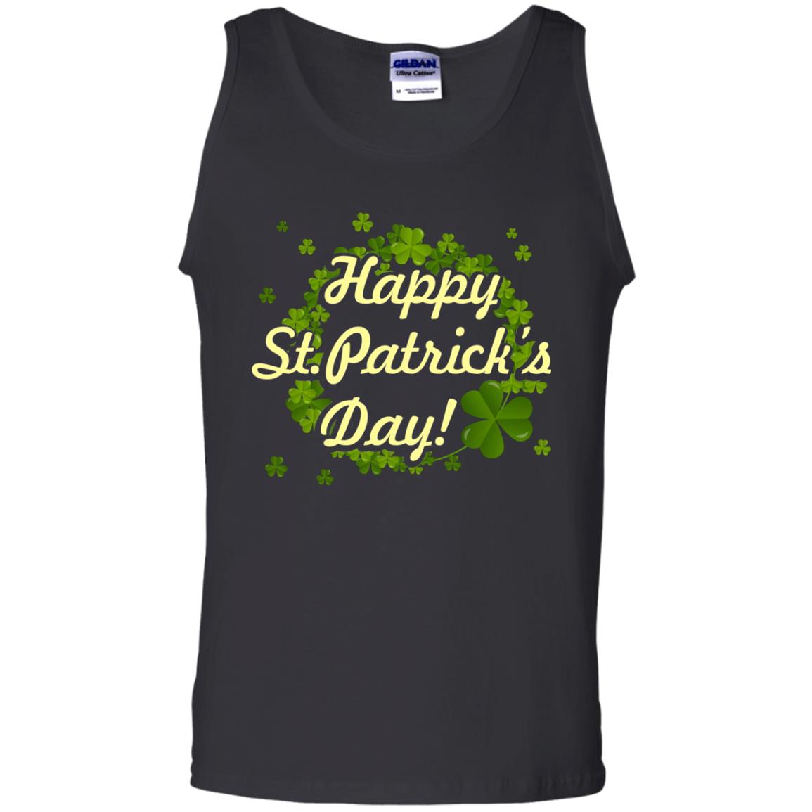 Happy St.patricks Day Shamrocks T-shirt Black