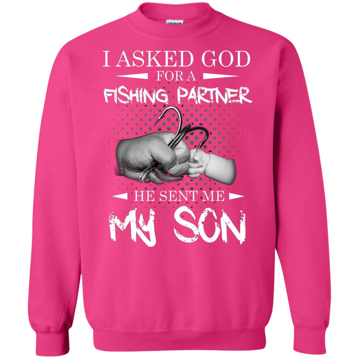 Fishing Daddy Shirt I Asked God For A Fishing Partner He Sent Me My Son Heliconia