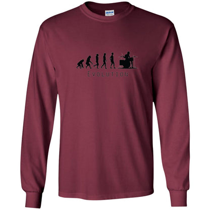 Drumming Lover T-shirt The Evolution Of The Drummer Maroon