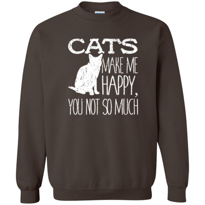 Cat Lover T-shirt Cats Make Me Happy You Not So Much Dark Chocolate