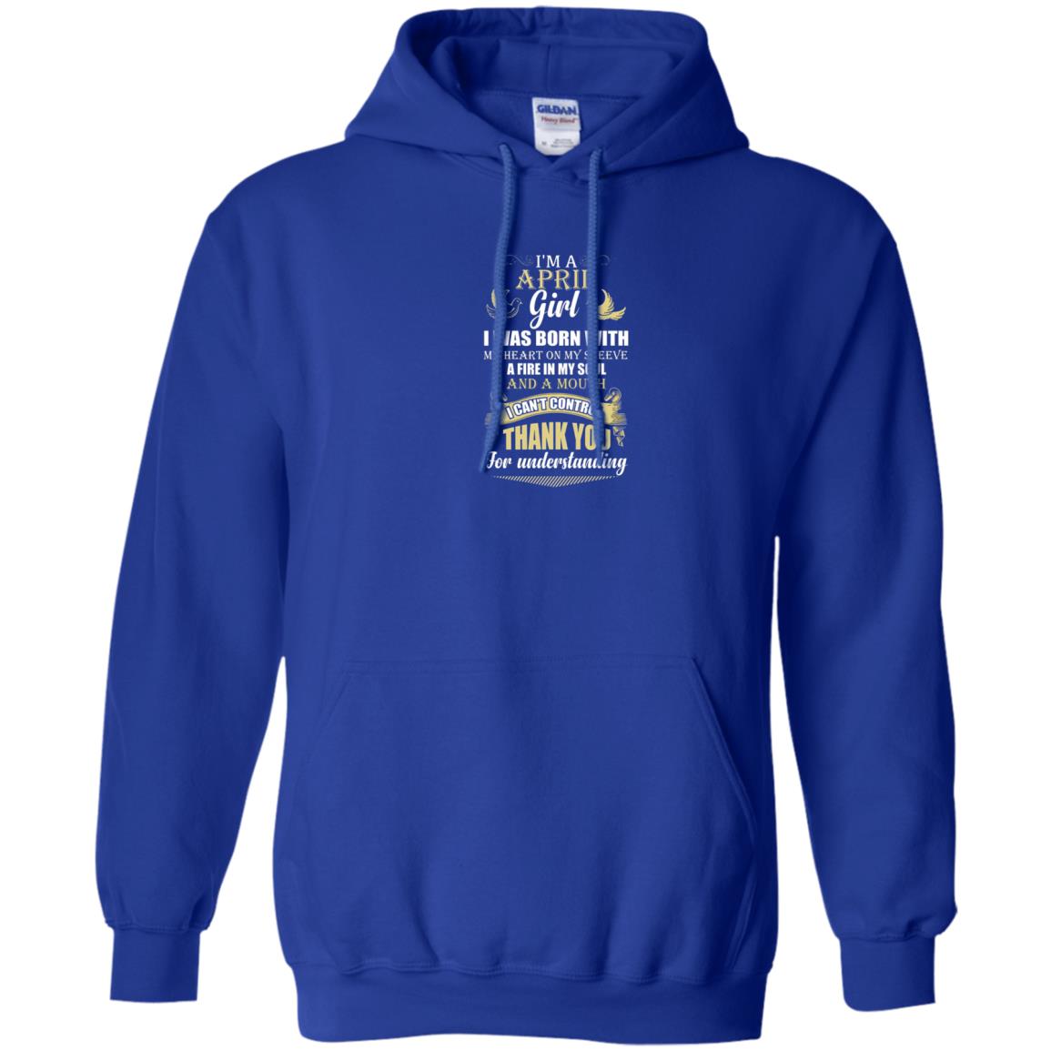 April Birthday Shirt Im A April Girl I Was Born With My Heart Royal