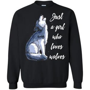 Wolves Lovers T-shirt Just A Girl Who Loves Wolves