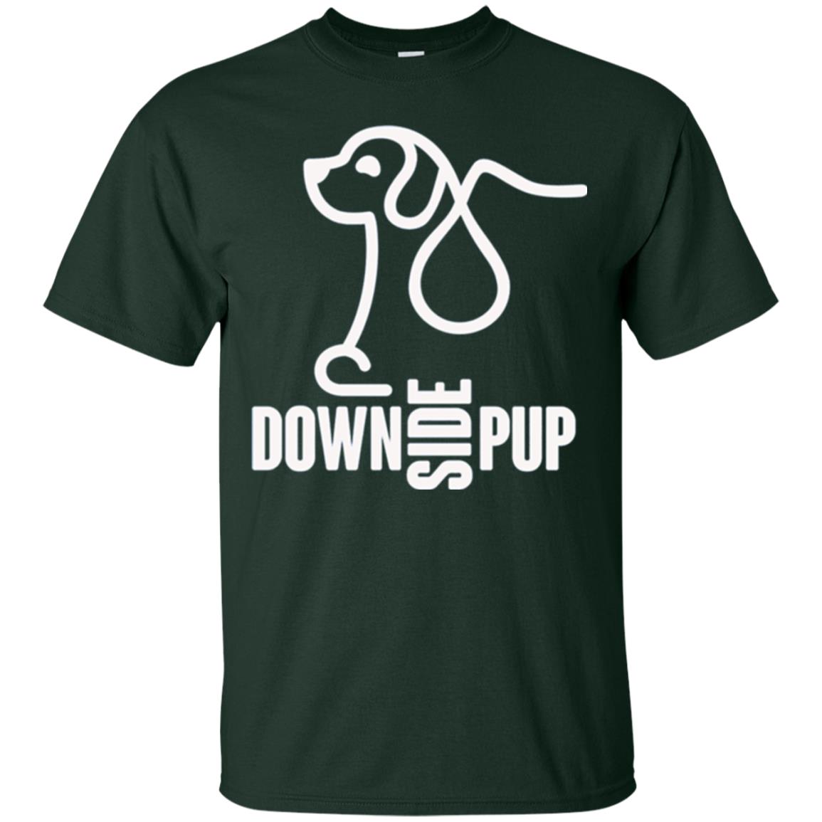 Dog Lover T-shirt Down Side Pup T-shirt Forest Green