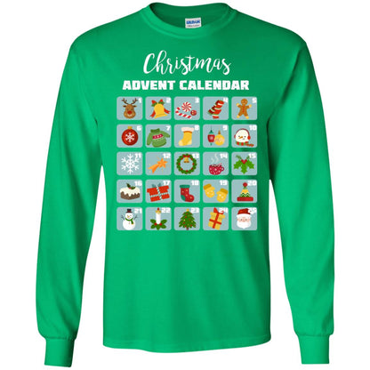 Christmas Calendar December 2018 Gift Shirt Irish Green