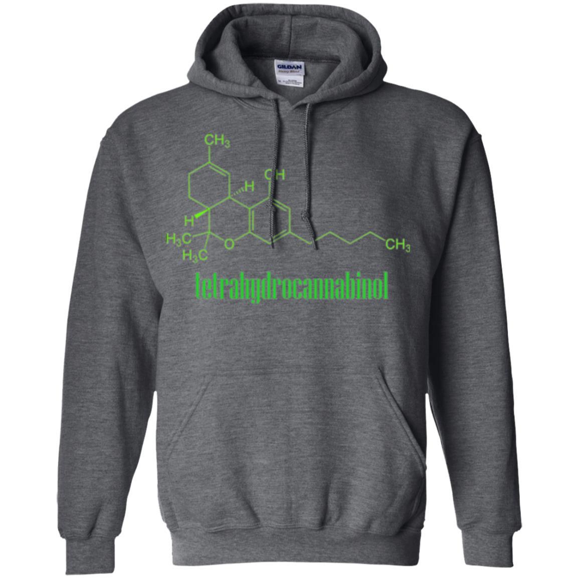Canabis Molecule T-shirt Tetrahydrocannabinol Thc Dark Heather