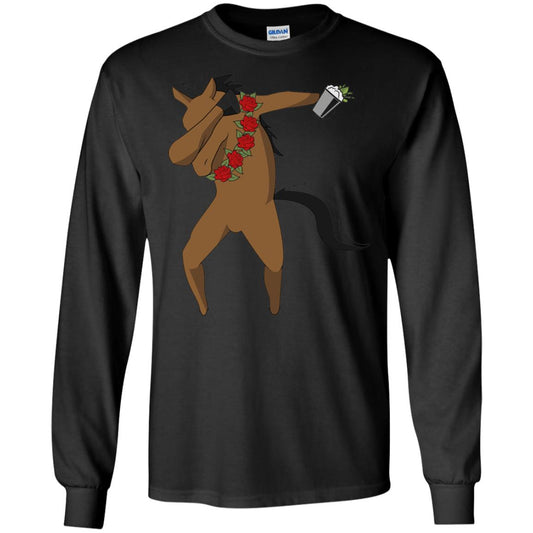 Derby Party 2018 Funny Dabbing Horse Shirt Black